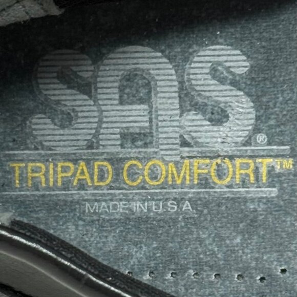 SAS Womens Easier Black Leather Dress Career Work Slip On Low‎ Heel 10N - Picture 7 of 10